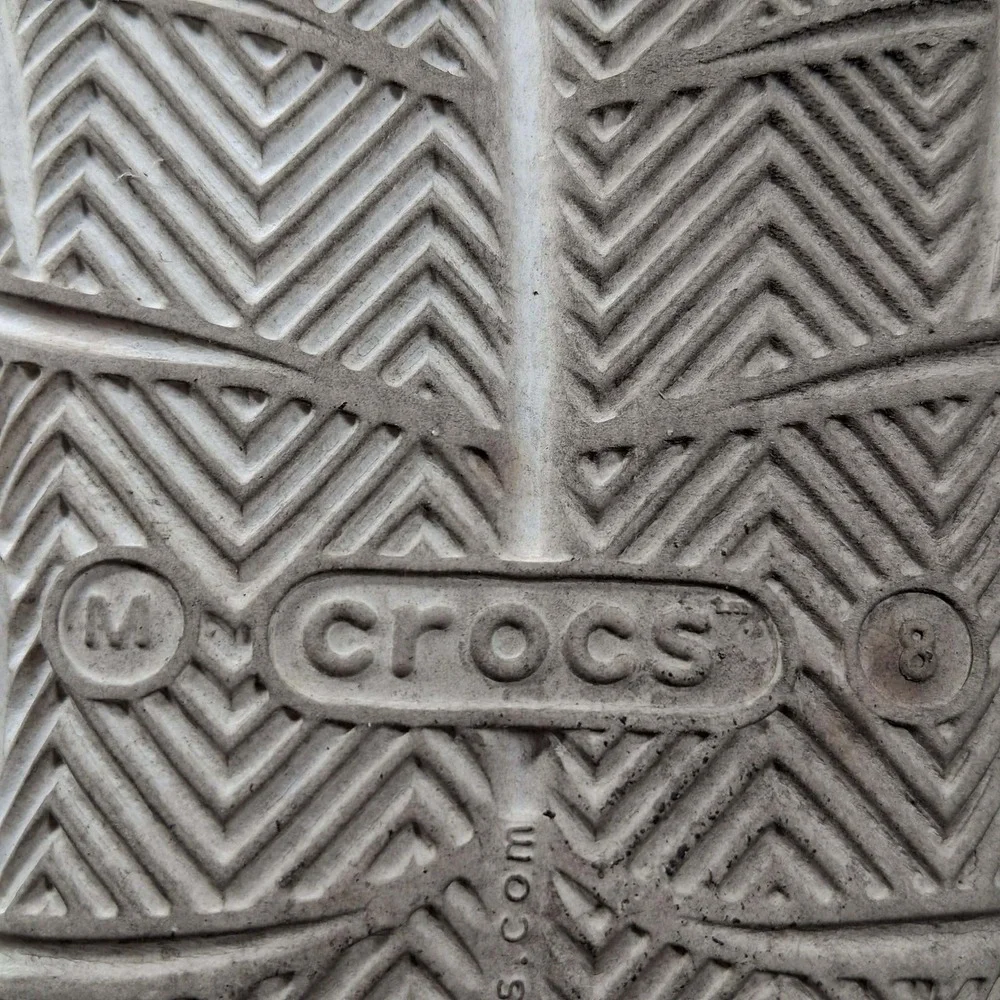 Crocs Swiftwater Mesh Deck Sandals Mens 8 Navy Blue White Water Shoes 203965